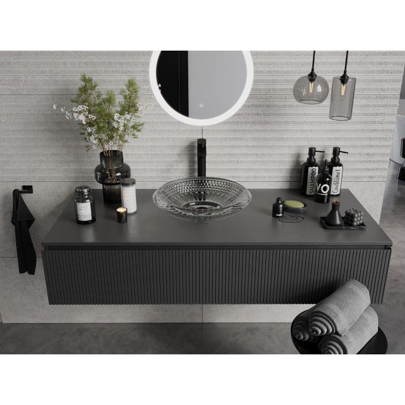Mexen Heba glasvask til bordmontage 45 x 45 cm transparent 1 stk.