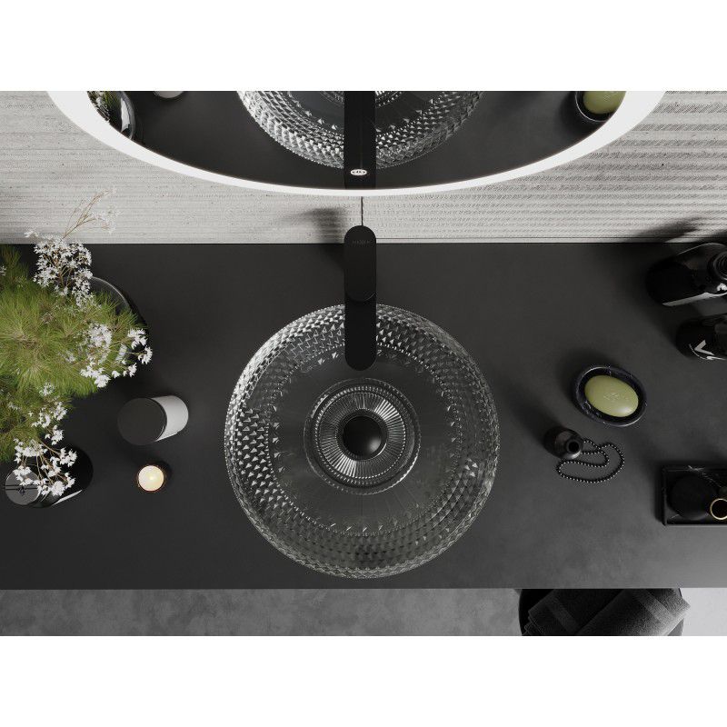 Mexen Heba glasvask til bordmontage 45 x 45 cm transparent 1 stk.