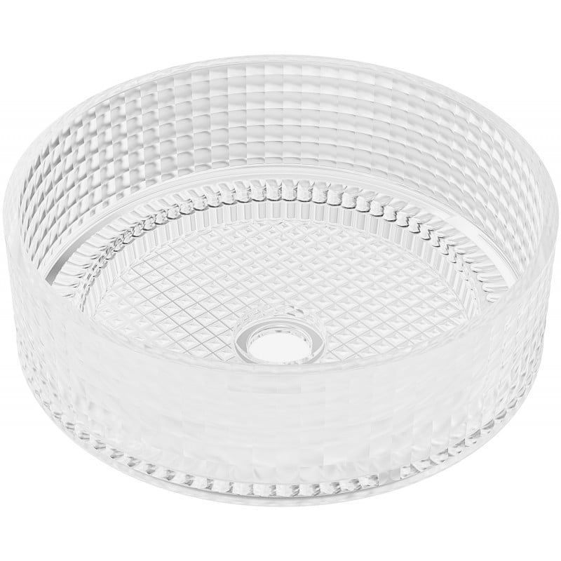 Mexen Lira glasvask til bordmontage 37 x 37 cm transparent 1 stk.