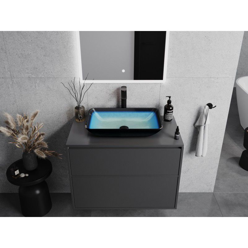 Glasvask til bordmontering Mexen Megan blå 56 x 36 cm 1 stk.