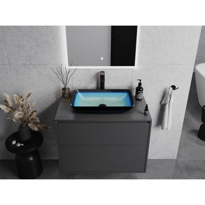 Glasvask til bordmontering Mexen Megan blå 56 x 36 cm 1 stk.