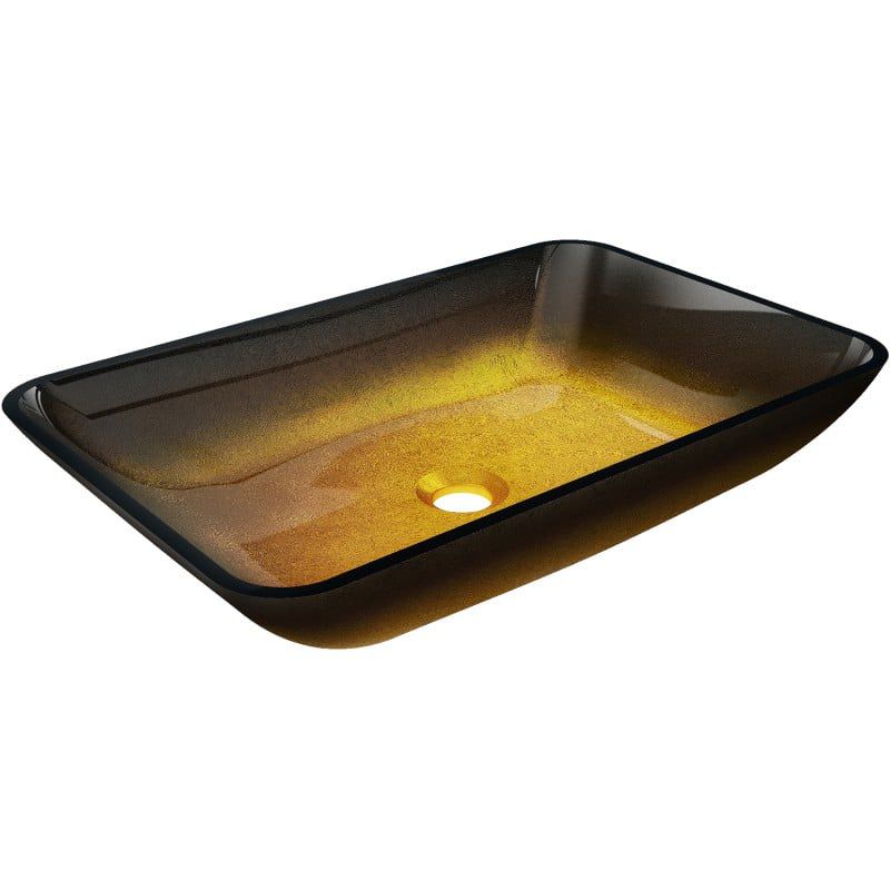 Glasbordvask Mexen Megan i guld 56 x 36 cm, 1 stk.