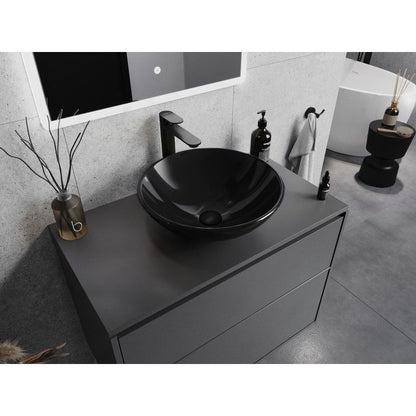 Mexen Mira glasvask til bordmontering 42 x 42 cm mat-sort 1 stk.