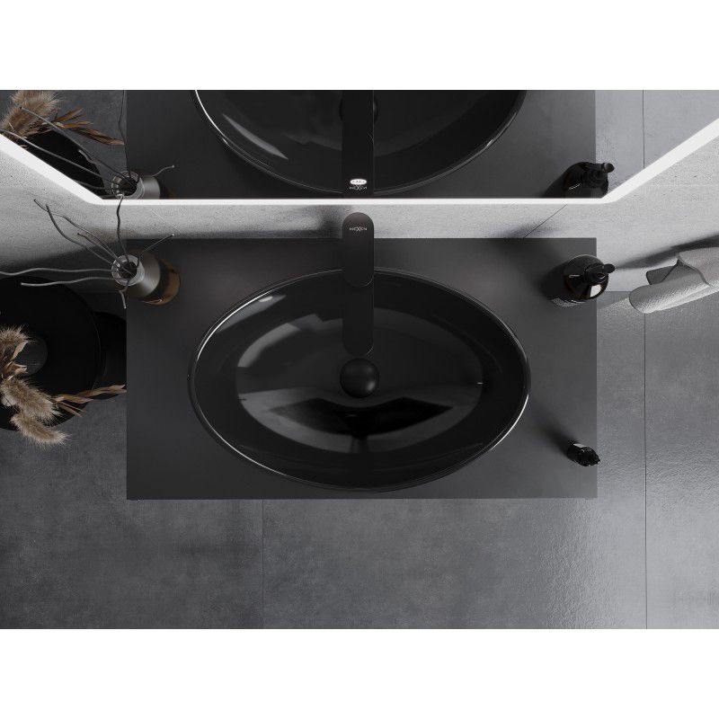 Sort glasvask til bordmontering Mexen Sonia 54 x 37 cm 1 stk.