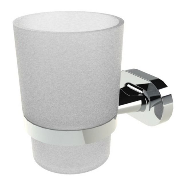 Badeværelsesglas med Vægbeslag Go Krom 95 mm