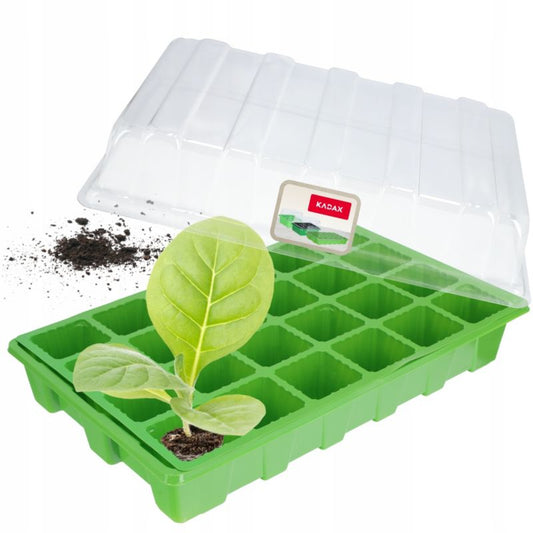 KADAX Mini minidrivhus med 24 celler og såbakke