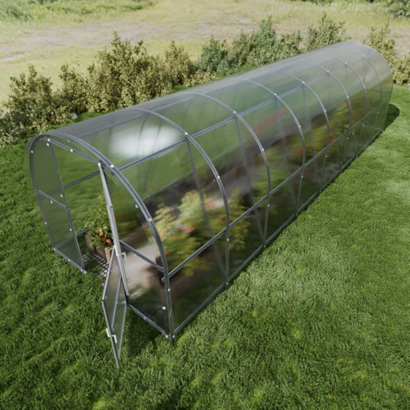 Drivhus 3x8 m 24 m² Polycarbonat 4 mm
