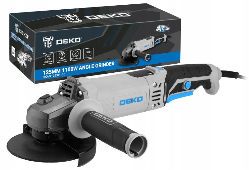 DEKO vinkelsliber 1100W 12000 omdr./min 125 mm 1 sæt