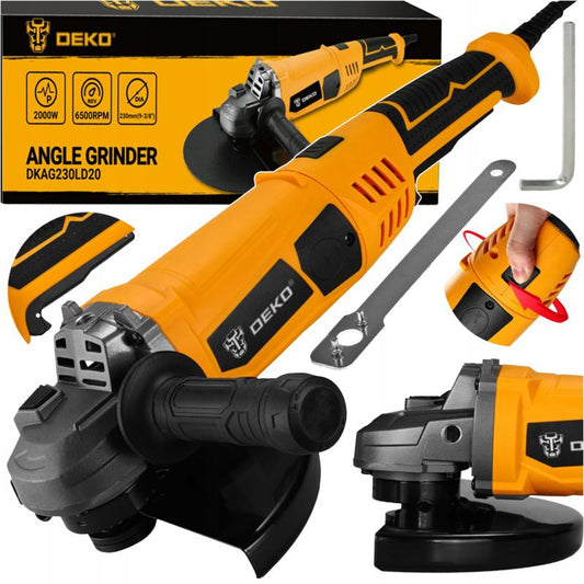 DEKO vinkelsliber 2000W 6500 omdr./min 230 mm 1 sæt