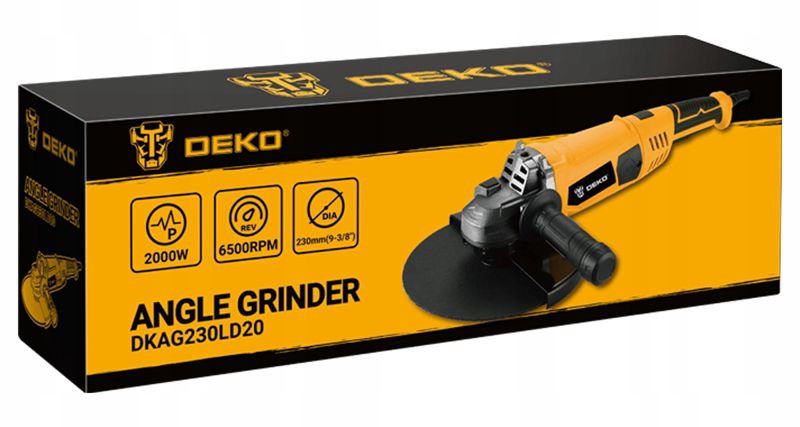 DEKO vinkelsliber 2000W 6500 omdr./min 230 mm 1 sæt
