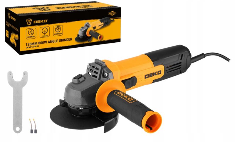 Vinkelsliber DEKO 800W 11000 omdr./min 125 mm 1 sæt