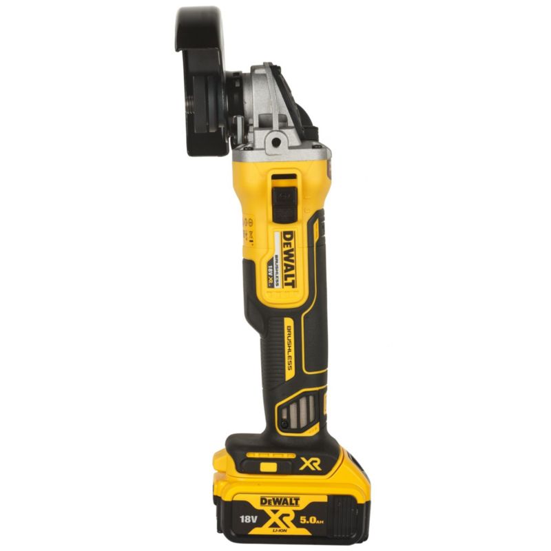 DeWalt vinkelsliber 125 mm 18 V XR med 2 x 5 Ah batterier