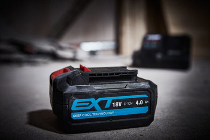 Erbauer vinkelsliber 18 V 125 mm med 2 x 4,0 Ah batterier