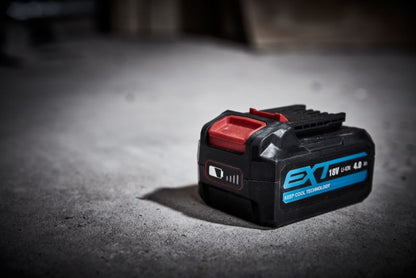 Erbauer vinkelsliber 18 V 125 mm med 2 x 4,0 Ah batterier