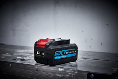 Erbauer vinkelsliber 18 V 125 mm med 2 x 4,0 Ah batterier