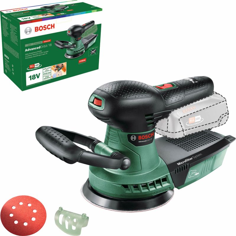 Bosch 18 V ekscentersliber uden batteri