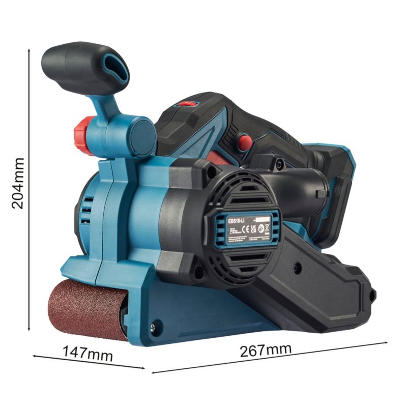 Erbauer 18 V båndsliber uden batteri