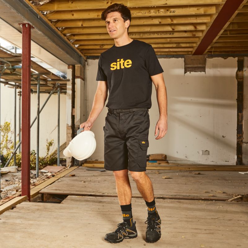 Site Sember sorte arbejds-shorts W38