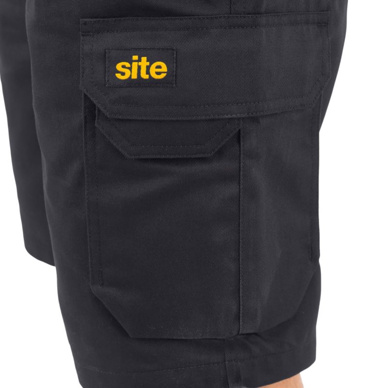 Site Sember sorte arbejds-shorts W38