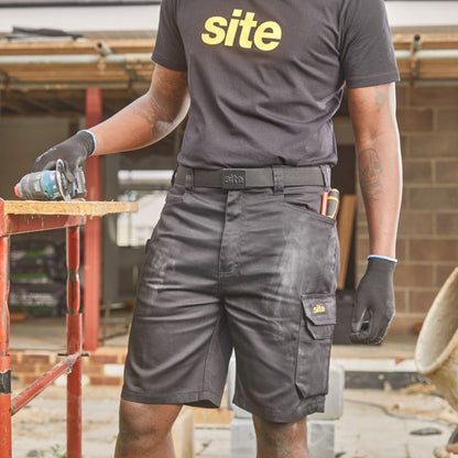 Site Sember arbejdsshorts i sort W40