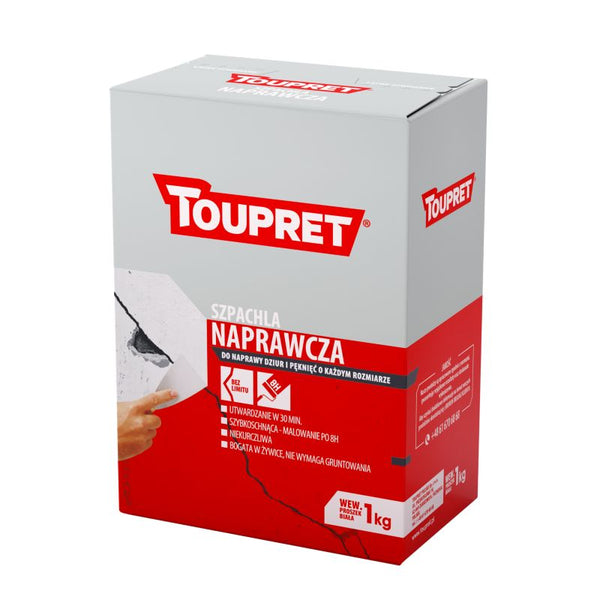 Reparationsspartelmasse 1 kg Hvid