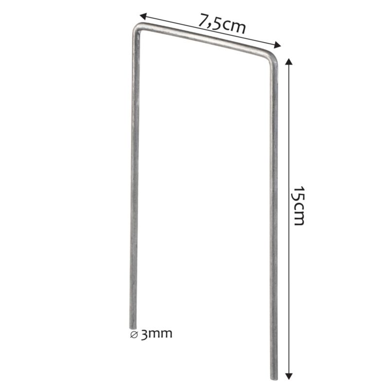 KADAX 15 cm spyd til fastgørelse af fiberdug, 100 stk.