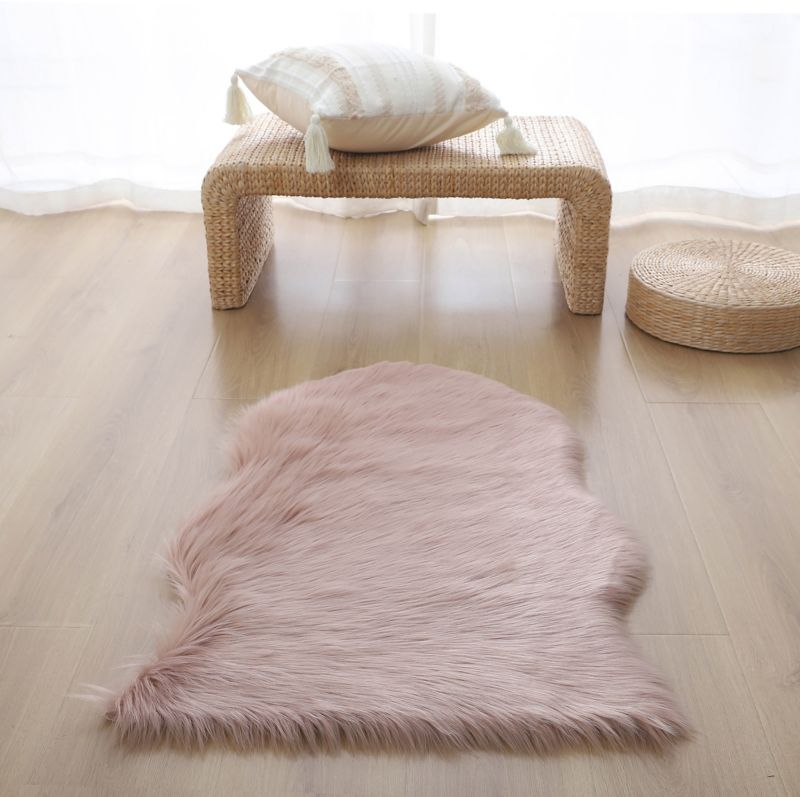 GoodHome kunstlæder tæppe 60 x 90 cm i rosa