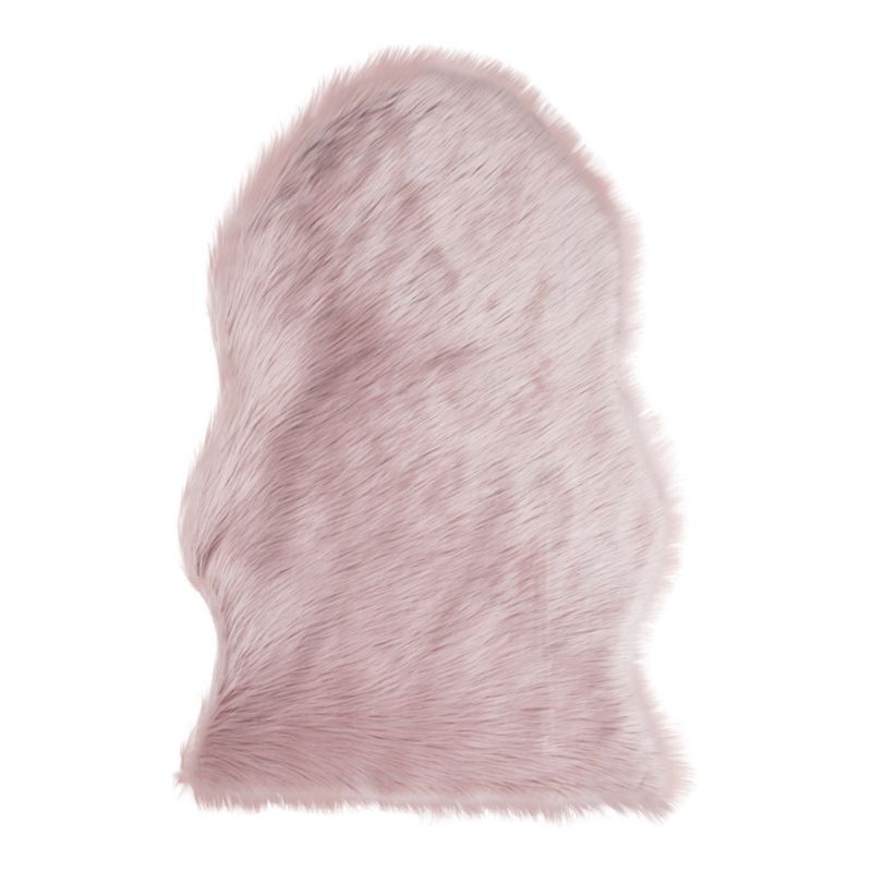 GoodHome kunstlæder tæppe 60 x 90 cm i rosa