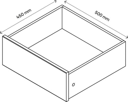 Indvendig skuffe til korpus 45 x 50 cm GoodHome Atomia grå eg