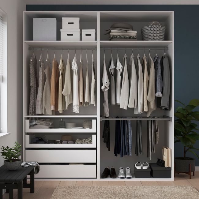 Indvendig skuffe til korpus 58 x 100 cm GoodHome Atomia hvid/glas