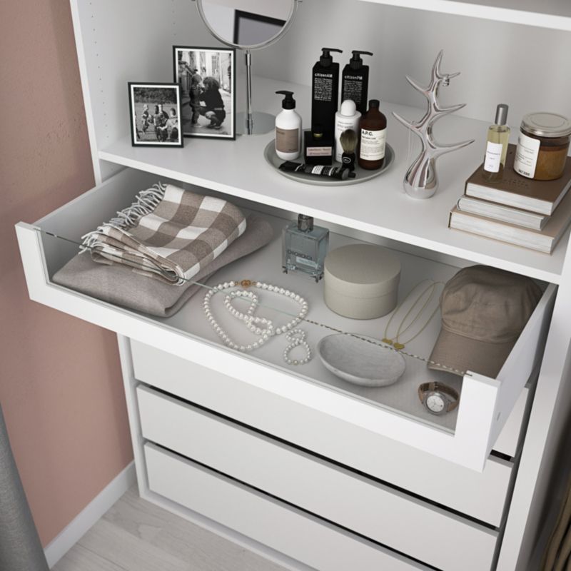 Indvendig skuffe til korpus 58 x 100 cm GoodHome Atomia hvid/glas