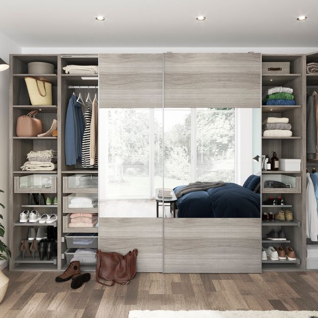 Indvendig skuffe til korpus 58 x 100 cm GoodHome Atomia grå eg/glas