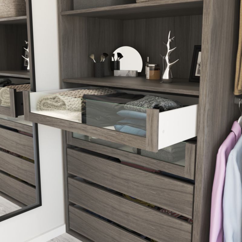 Indvendig skuffe til korpus 58 x 100 cm GoodHome Atomia grå eg/glas