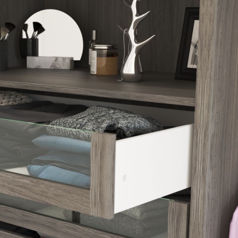 Indvendig skuffe til korpus 58 x 50 cm GoodHome Atomia grå eg/glas