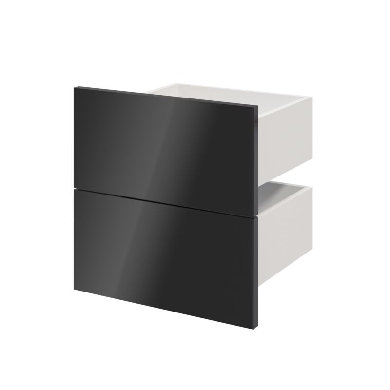 Udvendig skuffe til korpus 35 x 37,5 cm GoodHome Atomia antracit højglans 2 stk.