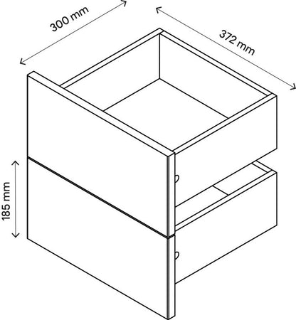 Udvendig skuffe til korpus 35 x 37,5 cm GoodHome Atomia sort 2 stk.