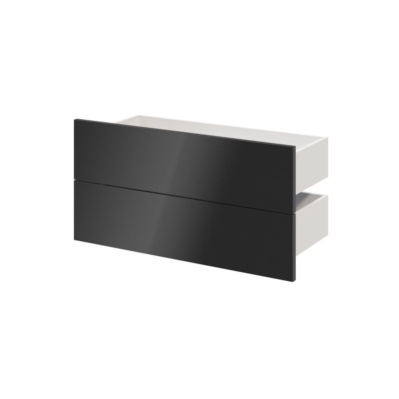 Udvendig skuffe til korpus 35 x 75 cm GoodHome Atomia antracit højglans 2 stk.