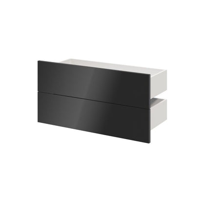 Udvendig skuffe til korpus 35 x 75 cm GoodHome Atomia antracit højglans 2 stk.