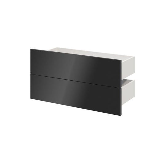 Udvendig skuffe til korpus 35 x 75 cm GoodHome Atomia antracit højglans 2 stk.