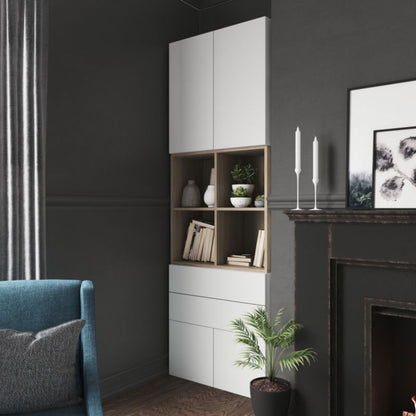 Udvendig skuffe til korpus 35 x 75 cm GoodHome Atomia hvid 2 stk.