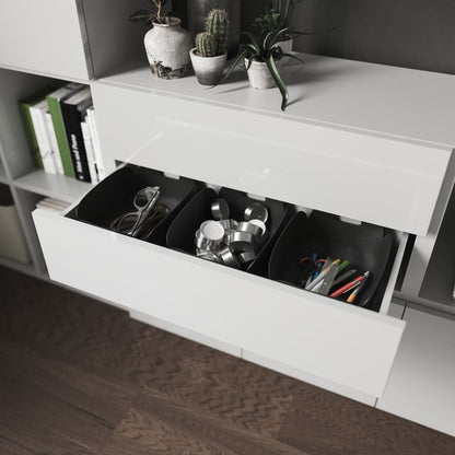Udvendig skuffe til korpus 35 x 75 cm GoodHome Atomia hvid højglans 2 stk.
