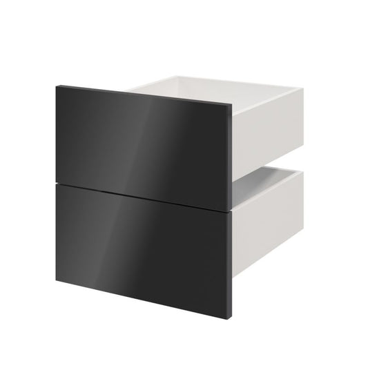 Udvendig skuffe til korpus 45 x 37,5 cm GoodHome Atomia antracit højglans 2 stk.