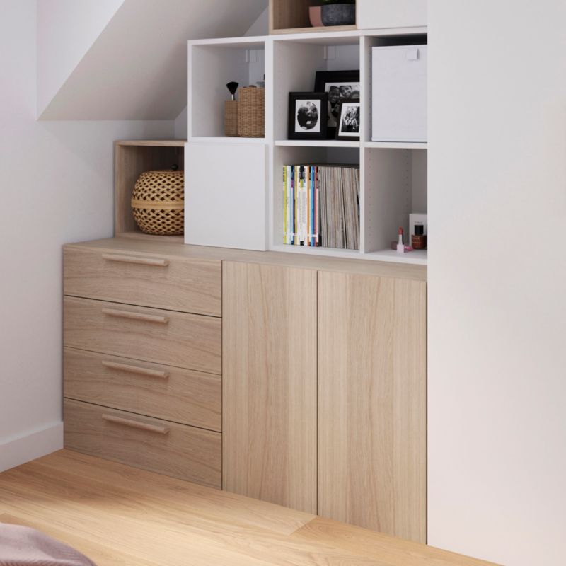 Udvendig skuffe til korpus 58 x 75 cm GoodHome Atomia egetræ 2 stk.
