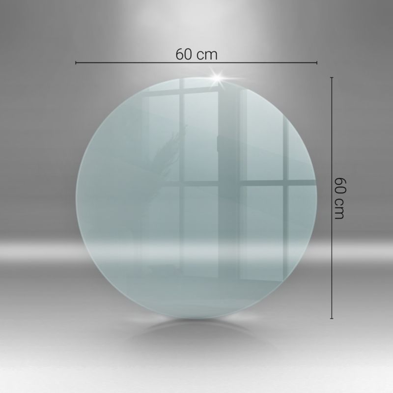 Gulvplade Hærdet Glas Ø60 cm Transparent