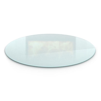 Gulvplade Rund Ø70 cm Mælkehvid Glas | 4071212899030