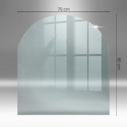 Gulvplade til Brændeovn Hærdet Glas 80x70 cm Klar