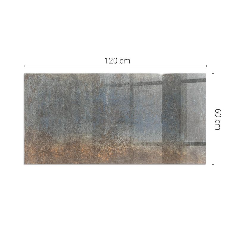 Gulvplade til Brændeovn 120x60 cm Hærdet Glas Brun