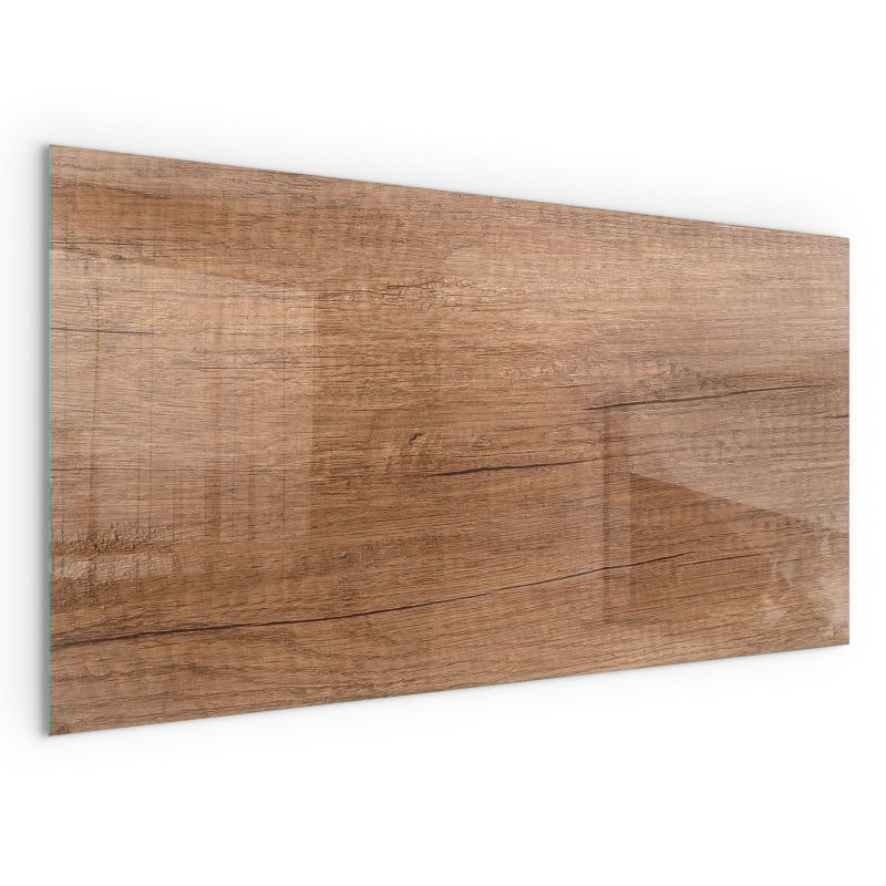 Gulvplade til Brændeovn 120x60 cm Hærdet Glas Træmønster