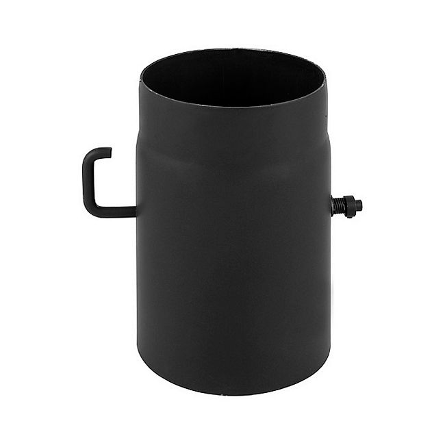 Røggasspjæld Ø130 mm Sort med Kort Greb