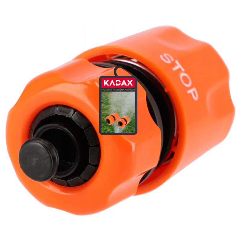 KADAX hurtigkobling til havevandslange 1/2 tomme med stopfunktion